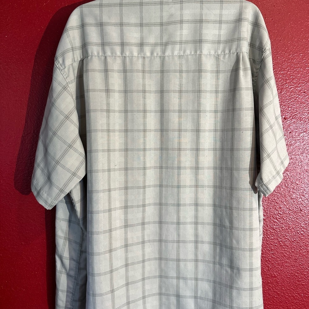 R&R Casual Shirt Mens 2XL Green Plaid Button Up Short Sleeve Luxury Microfiber - Picture 2 of 10